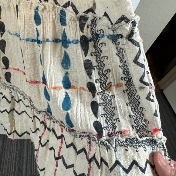 Sumitra Boho Cotton Tassel Shell Embellished Dress Free Size - Picture 9 of 11